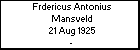 Frdericus Antonius Mansveld