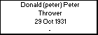 Donald (peter) Peter Thrower